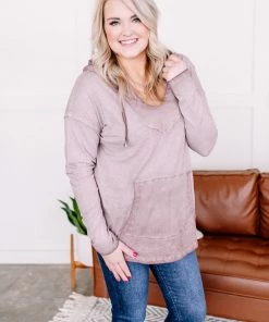 No Ship Drop Ship Edge Your Bets Hooded Top In Bark (GHG-1) Tops