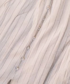 No Ship Drop Ship Fair To Midi Striped Skirt In Oatmeal (GHG-S-L)