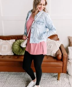 No Ship Drop Ship Feeling A Little Detached Hooded Distressed Denim Jacket (GHG-S-XL)