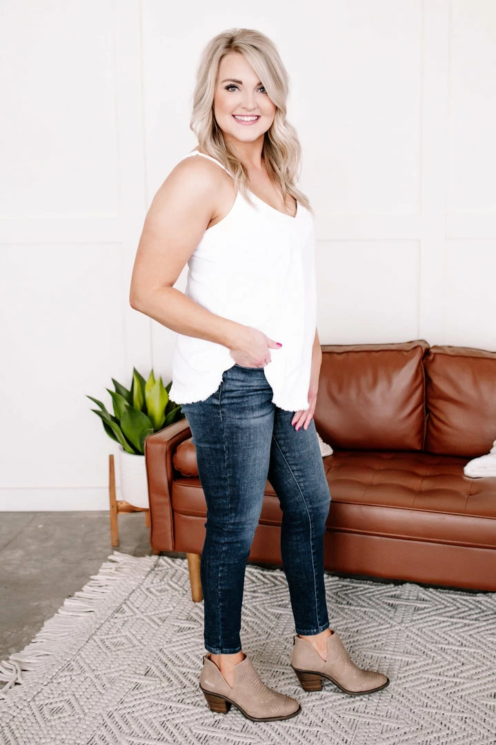 No Ship Drop Ship Going The Distance Sleeveless Top In White (GHG-S) 4 No Ship Drop Ship Going The Distance Sleeveless Top In White (GHG-S)