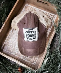No Ship Drop Ship Apparel I Like Coffee & Maybe 3 People, Hat (GHG)