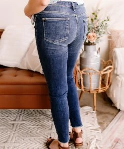 No Ship Drop Ship Into The Fray Hem Judy Blue Jeans (GHG-7)