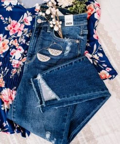 No Ship Drop Ship Into The Fray Hem Judy Blue Jeans (GHG-7)