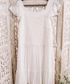 No Ship Drop Ship GHG- Shop Singles It's A Love Story White Crochet Lace Dress (GHG-S)