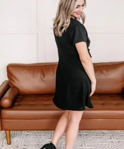 No Ship Drop Ship It's A Tie Dress In Black (GHG-L) Apparel