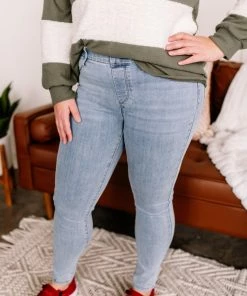 No Ship Drop Ship Jeggings For Days Light Wash Judy Blue Jeans (GHG)