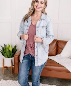 No Ship Drop Ship GHG- Shop Singles Let's Twist Again Pointelle Sleeveless Top In Mauve (GHG-S)