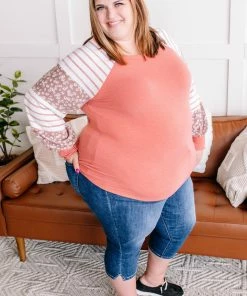 No Ship Drop Ship GHG- Shop Singles Life In Pieces Floral Color Block Raglan Top (GHG-S) 18 No Ship Drop Ship GHG- Shop Singles Life In Pieces Floral Color Block Raglan Top (GHG-S)