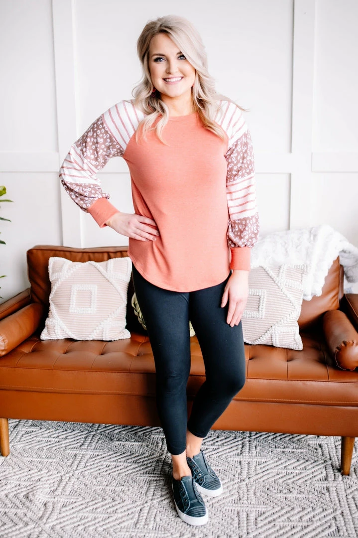 No Ship Drop Ship GHG- Shop Singles Life In Pieces Floral Color Block Raglan Top (GHG-S) 6 No Ship Drop Ship GHG- Shop Singles Life In Pieces Floral Color Block Raglan Top (GHG-S)