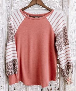 No Ship Drop Ship GHG- Shop Singles Life In Pieces Floral Color Block Raglan Top (GHG-S) 28 No Ship Drop Ship GHG- Shop Singles Life In Pieces Floral Color Block Raglan Top (GHG-S)