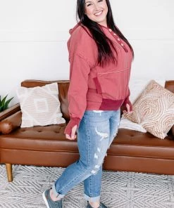 No Ship Drop Ship GHG- Shop Singles Look Who It Is Washed Hoodie In Dark Berry (GHG-S)