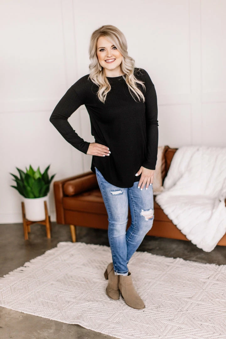 No Ship Drop Ship Never Be Basic Top In Black (GHG-S,M) 5 No Ship Drop Ship Never Be Basic Top In Black (GHG-S,M)