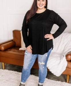 No Ship Drop Ship Never Be Basic Top In Black (GHG-S,M)