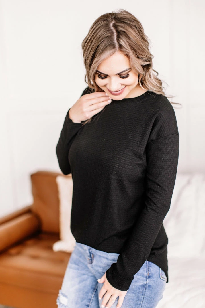 No Ship Drop Ship Never Be Basic Top In Black (GHG-S,M) 8 No Ship Drop Ship Never Be Basic Top In Black (GHG-S,M)