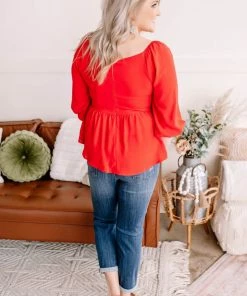 No Ship Drop Ship No Sign Of Stopping Blouse In Red Alert (GHG-S-2XL) 15 No Ship Drop Ship No Sign Of Stopping Blouse In Red Alert (GHG-S-2XL)