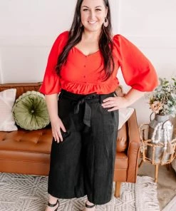 No Ship Drop Ship No Sign Of Stopping Blouse In Red Alert (GHG-S-2XL) 16 No Ship Drop Ship No Sign Of Stopping Blouse In Red Alert (GHG-S-2XL)