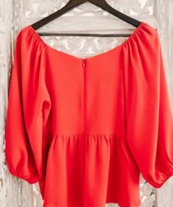 No Ship Drop Ship No Sign Of Stopping Blouse In Red Alert (GHG-S-2XL) 22 No Ship Drop Ship No Sign Of Stopping Blouse In Red Alert (GHG-S-2XL)