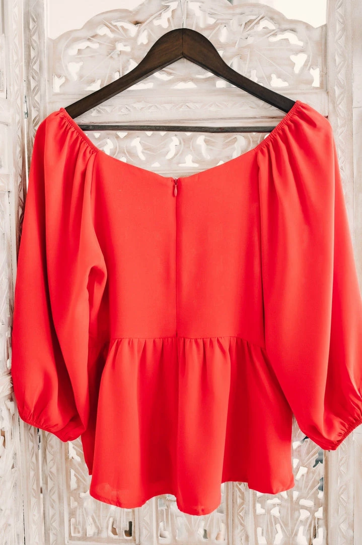 No Ship Drop Ship No Sign Of Stopping Blouse In Red Alert (GHG-S-2XL) 11 No Ship Drop Ship No Sign Of Stopping Blouse In Red Alert (GHG-S-2XL)