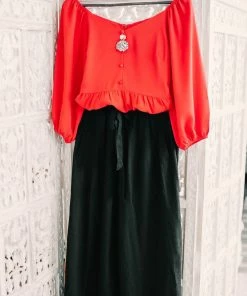 No Ship Drop Ship No Sign Of Stopping Blouse In Red Alert (GHG-S-2XL) 23 No Ship Drop Ship No Sign Of Stopping Blouse In Red Alert (GHG-S-2XL)