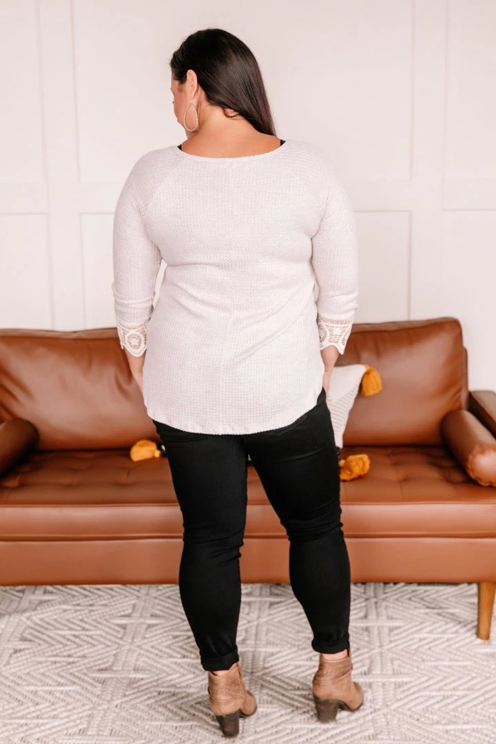 No Ship Drop Ship Off The Hook Oatmeal Waffle Knit Top (GHG-S) 9 No Ship Drop Ship Off The Hook Oatmeal Waffle Knit Top (GHG-S)