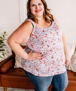 No Ship Drop Ship Poppy Me Floral Sleeveless Top (GHG-S-X) 16 No Ship Drop Ship Poppy Me Floral Sleeveless Top (GHG-S-X)