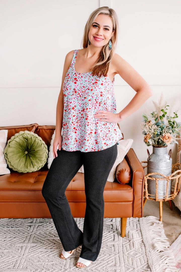 No Ship Drop Ship Poppy Me Floral Sleeveless Top (GHG-S-X) 4 No Ship Drop Ship Poppy Me Floral Sleeveless Top (GHG-S-X)