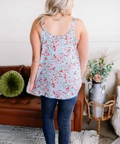No Ship Drop Ship Poppy Me Floral Sleeveless Top (GHG-S-X) 20 No Ship Drop Ship Poppy Me Floral Sleeveless Top (GHG-S-X)