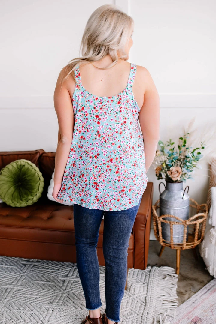 No Ship Drop Ship Poppy Me Floral Sleeveless Top (GHG-S-X) 7 No Ship Drop Ship Poppy Me Floral Sleeveless Top (GHG-S-X)