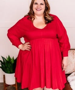 No Ship Drop Ship Ruby Red Diamond Swing Dress (GHG-S)