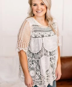 No Ship Drop Ship See You Through It Crochet Tunic Top (GHG-Onesize) GHG- Shop Singles