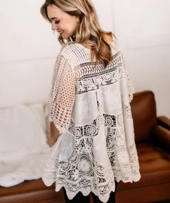 No Ship Drop Ship See You Through It Crochet Tunic Top (GHG-Onesize) GHG- Shop Singles