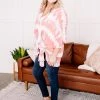 No Ship Drop Ship Skip A Beat Cardigan In Coral Ombre (GHG-S) Outerwear + Layers