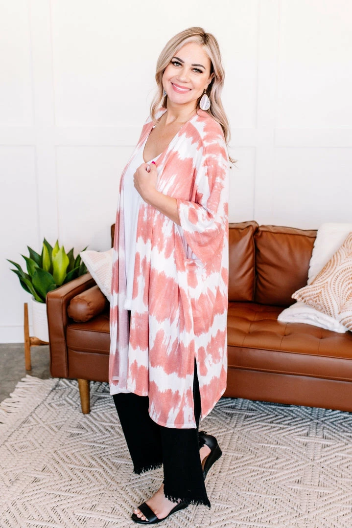 No Ship Drop Ship Skip A Beat Cardigan In Coral Ombre (GHG-S) Outerwear + Layers 3 No Ship Drop Ship Skip A Beat Cardigan In Coral Ombre (GHG-S) Outerwear + Layers