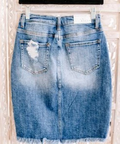 No Ship Drop Ship Skirt The Issues Denim Skirt (GHG - S,M) Trousers + Leggings + Denim