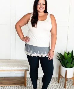 No Ship Drop Ship Spread Your Wings Sleeveless Top In Willow Cream (GHG-S)