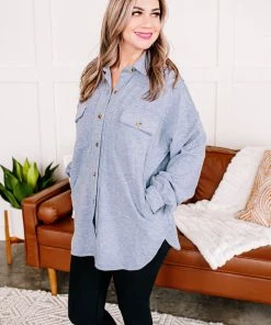 No Ship Drop Ship Stocking Full Of Coal Fleece Shirket In Sky Blue (GHG-S) Tops