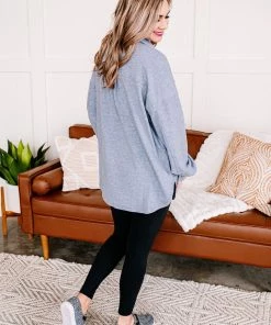 No Ship Drop Ship Stocking Full Of Coal Fleece Shirket In Sky Blue (GHG-S) Tops