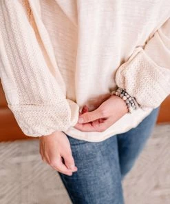 No Ship Drop Ship Turn Me Loose Crochet Sleeve Top In Natural (GHG-S) 13 No Ship Drop Ship Turn Me Loose Crochet Sleeve Top In Natural (GHG-S)