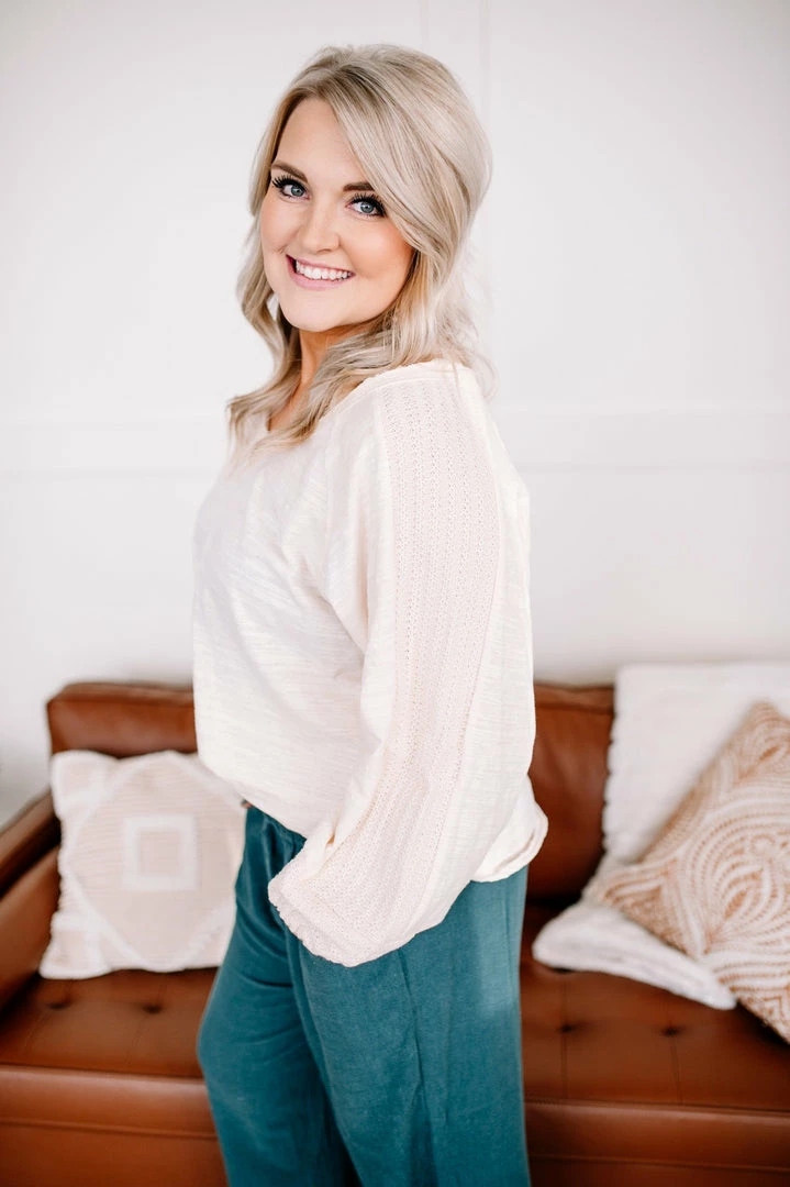 No Ship Drop Ship Turn Me Loose Crochet Sleeve Top In Natural (GHG-S) 11 No Ship Drop Ship Turn Me Loose Crochet Sleeve Top In Natural (GHG-S)