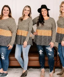 No Ship Drop Ship GHG- Shop Singles Winning Combination Tiered Top In Olive, Gold And Black (GHG-S)