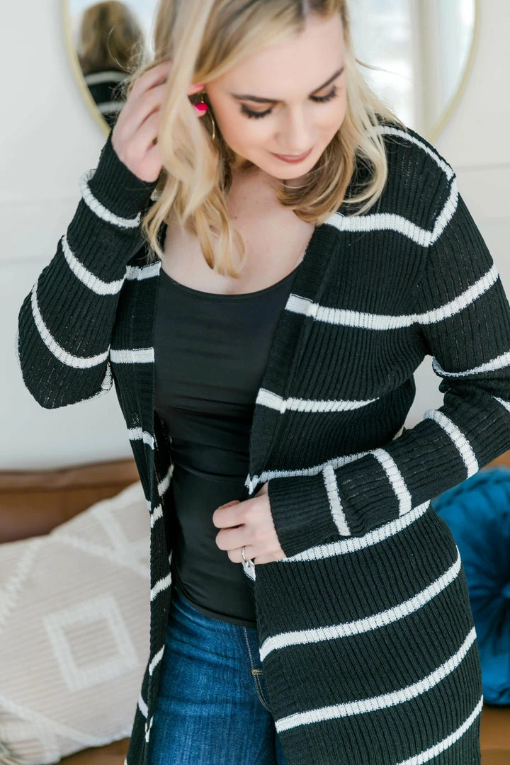 No Ship Drop Ship Wrap Me In Stripes Cardigan 2 No Ship Drop Ship Wrap Me In Stripes Cardigan