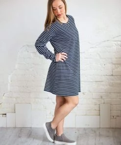 Omg Navy Hailey Stripe Dress 8 Omg Navy Hailey Stripe Dress
