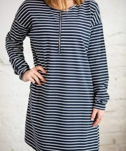 Omg Navy Hailey Stripe Dress