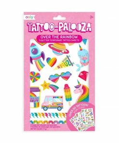 OOLY Tattoo Palooza Temporary Glitter Tattoo: Over The Rainbow