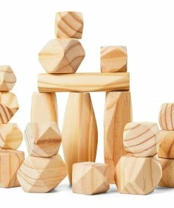 Panda Brothers Montessori Toy For Kids - Set Of 20 Wooden Balancing Stones Gifts