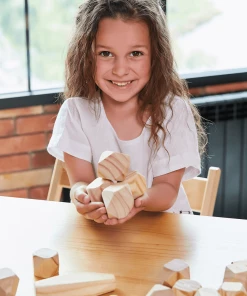 Panda Brothers Montessori Toy For Kids - Set Of 20 Wooden Balancing Stones Gifts