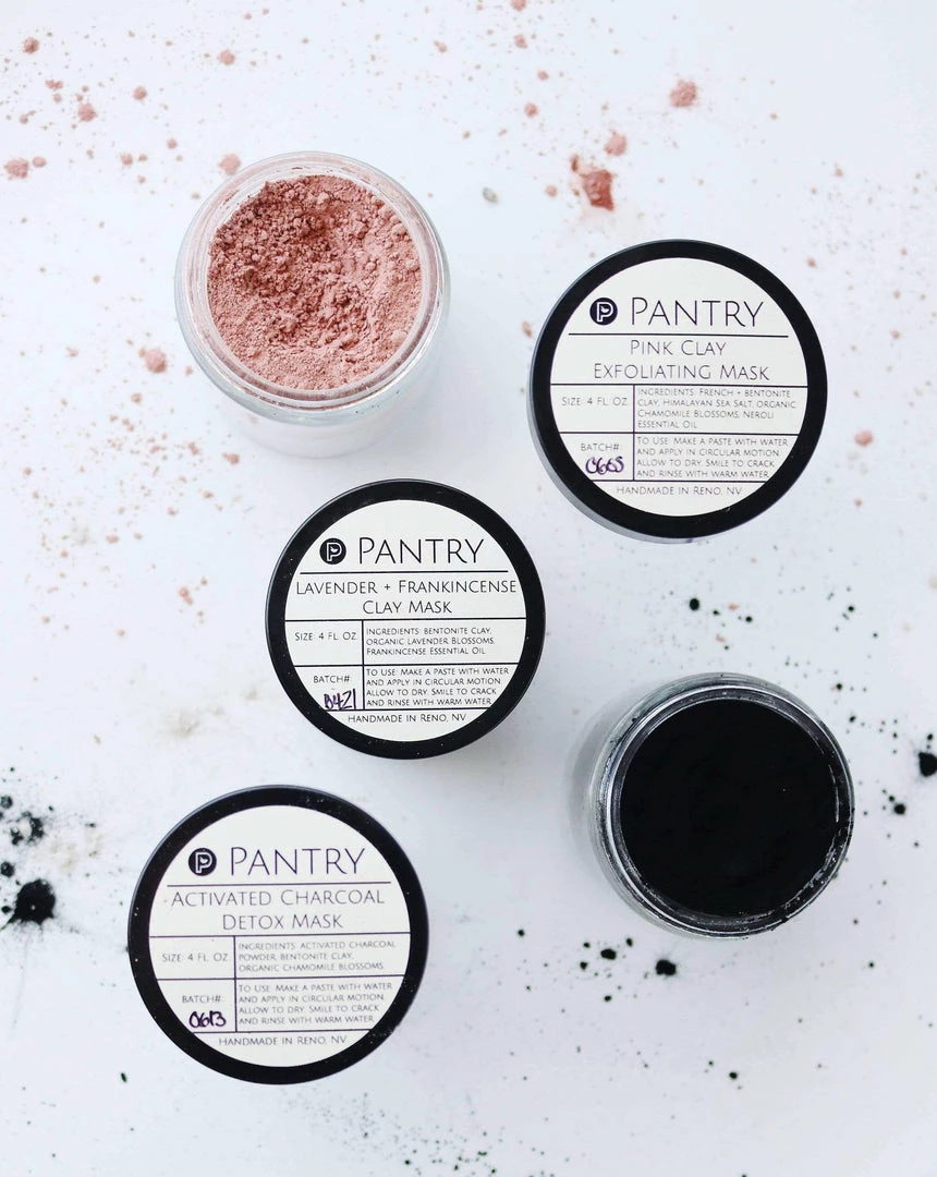 Pantry Products Lifestyle + Home Clay Masks – 2oz - Clarify, Exfoliate Or Detox 1 Pantry Products Lifestyle + Home Clay Masks – 2oz - Clarify, Exfoliate Or Detox