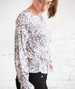 Paper Crane Tops Chaivo Animal Dot Woven Top (GHG-S)