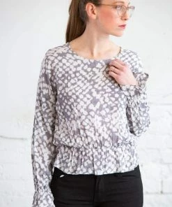 Paper Crane Tops Chaivo Animal Dot Woven Top (GHG-S)