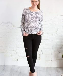 Paper Crane Tops Chaivo Animal Dot Woven Top (GHG-S)